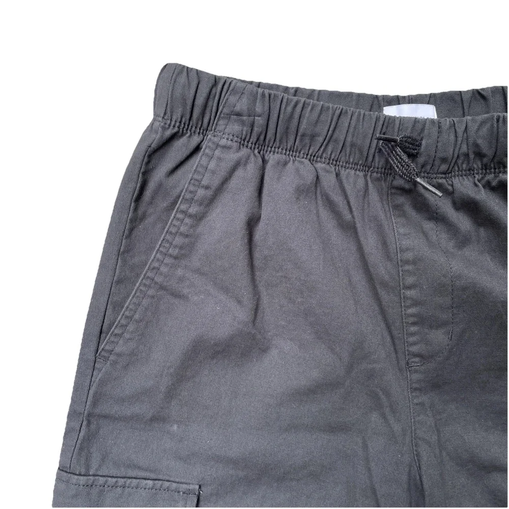 Old Navy Boys Cargo Shorts XXL 18 Gray Elastic Waist Pockets Casual Youth
